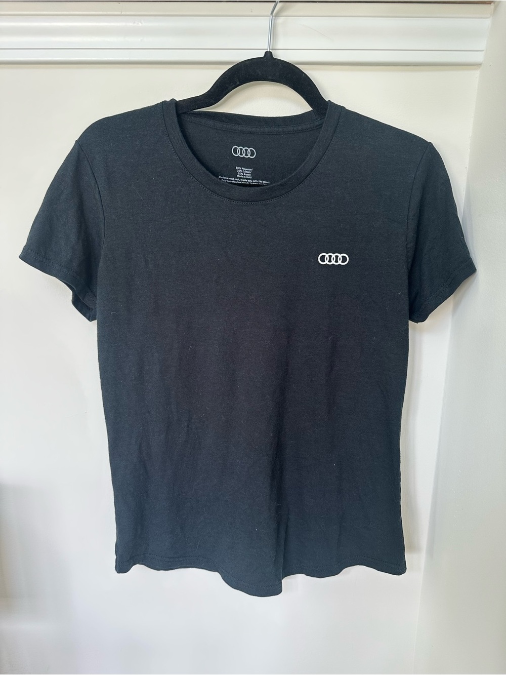 Audi Women's Black Short Sleeve Logo Tee